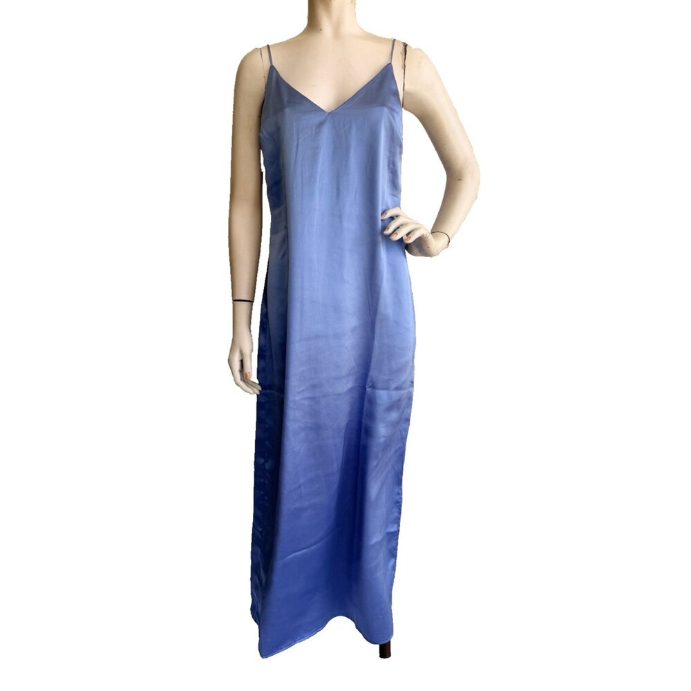 MARINE LAYER Slip Maxi Dress NWT $138 Purple V-Neck Tank Spaghetti Strap Size M